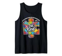 Autism Be Kind - Puzzle retrò Ispirato alla consapevolezza Canotta