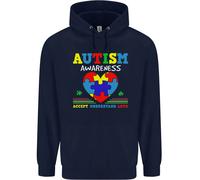 Autism Consapevolezza Autism Love Accept Asd Bambini Felpa con Cappuccio