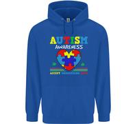 Autism Consapevolezza Autism Love Accept Asd Bambini Felpa con Cappuccio