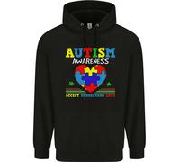 Autism Consapevolezza Autism Love Accept Asd Bambini Felpa con Cappuccio