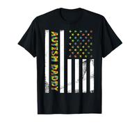 Autism Daddy USA Bandiera americana Famiglia Autismo Consapevolezza Maglietta