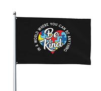 Autism In A World Where You Can Be Anything Be Kind Bandiera Pace Bandiera Verticale Appendere Decorazioni Da Giardino Doppia Faccia Per Attività Parete Interni 3X5 Ft