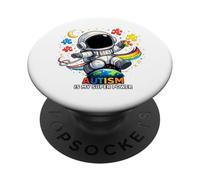 Autism Is My Super Power, Carino Astronauta Puzzle Piece PopSockets PopGrip Adesivo