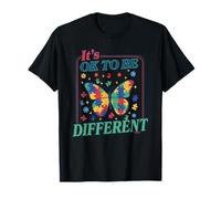 Autism It's Ok To Be Different Butterfly Puzzle Kid Teacher Maglietta