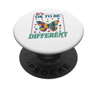 Autism It's OK To Be Different Butterfly Puzzle Kid Teacher PopSockets PopGrip Adesivo