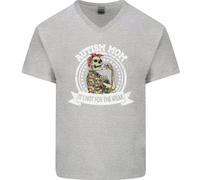 Autism Mamma Its Not per The Weak Autism Uomo Scollo A V Cotone T-Shirt