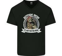 Autism Mamma Its Not per The Weak Autism Uomo Scollo A V Cotone T-Shirt
