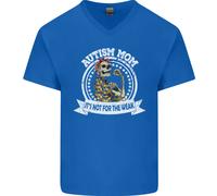 Autism Mamma Its Not per The Weak Autism Uomo Scollo A V Cotone T-Shirt