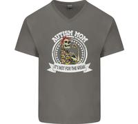 Autism Mamma Its Not per The Weak Autism Uomo Scollo A V Cotone T-Shirt