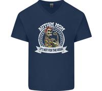 Autism Mamma Its Not per The Weak Autism Uomo Scollo A V Cotone T-Shirt