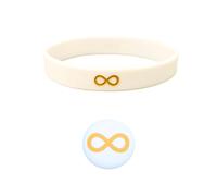Autism Oro Infinito Polsino Bianco Aspergers Asd Sostegno Sensibilizzazione