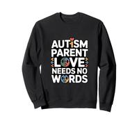 Autism Parent Love Needs No Words Puzzle Cuore Felpa
