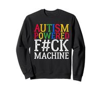Autism Powered F#Ck Machine Autism Awareness Meme Vintage Felpa