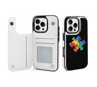 Autism Puzzle Piece custodia a portafoglio compatibile con iPhone 16 Pro custodia flip con porta carte