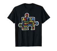 Autism Puzzle Piece Words Autistic Autism Awareness Maglietta