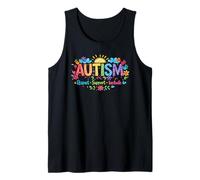 Autism Respect Include Love Rainbow Handprints Sun Clouds Canotta