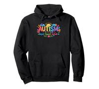 Autism Respect Include Love Rainbow Handprints Sun Clouds Felpa con Cappuccio