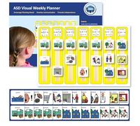 Autism Supplies and Developments Pianificator Settimanale - Inglese (Prodotto di Comunicazione visiva in plastica Impermeabile per autismo, Bambini autistici)