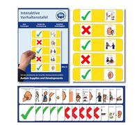 Autism Supplies and Developments- Plastic Visual Interactive Behaviour Board (Tedesco), Colore Blu, INT_DE