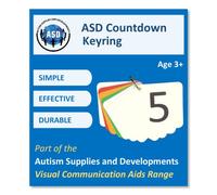 Autism Supplies and Developments Portachiavi Conto alla rovescia - Timer di Comunicazione visiva per la Gestione del comportamento - per autismo, ADHD, bisogni Speciali, Primi Anni (Inglese/Francese)