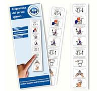Autism Supplies and Developments Programma Bagno - Vasino Agenda Visiva Bambini Autismo -Igiene Personale -CAA Giochi Montessori/Educativi -Ludattica -Regali Autistici -Italiano