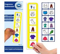 Autism Supplies and Developments Programma del Vestirsi - Francese (Prodotto di Comunicazione visiva in plastica Impermeabile per autismo, Bambini autistici)