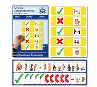 Autism Supplies and Developments Tabella Interattiva del Comportamento ABA -Agenda Visiva Bambini Autismo -per Aule/Casa -CAA Giochi Montessori/Educativi - Regali Autistici - Italiano