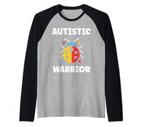 Autism Support Simple Quote Autistic Warrior Maglia con Maniche Raglan