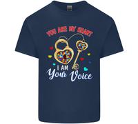 Autism Voi Sono il Mio Cuore i Am Tuo Voice Asd Uomo Cotone T-Shirt