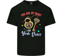 Autism Voi Sono il Mio Cuore i Am Tuo Voice Asd Uomo Cotone T-Shirt