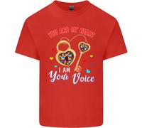 Autism Voi Sono il Mio Cuore i Am Tuo Voice Asd Uomo Cotone T-Shirt