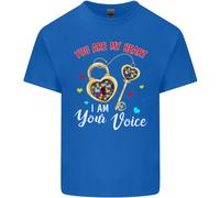Autism Voi Sono il Mio Cuore i Am Tuo Voice Asd Uomo Cotone T-Shirt