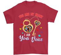 Autism Voi Sono il Mio Cuore i Am Tuo Voice Asd Uomo T-Shirt 100% Cotone