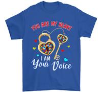 Autism Voi Sono il Mio Cuore i Am Tuo Voice Asd Uomo T-Shirt 100% Cotone