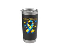 Autism Warrior consapevolezza dell'autismo Cuore Accetta la Bicchiere termico in acciaio inox doppia parete