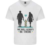 Autism We Will Always Be There Autism Uomo Scollo A V Cotone T-Shirt