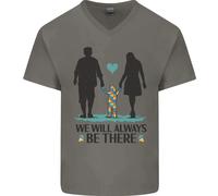 Autism We Will Always Be There Autism Uomo Scollo A V Cotone T-Shirt