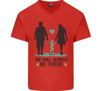 Autism We Will Always Be There Autism Uomo Scollo A V Cotone T-Shirt