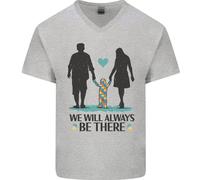 Autism We Will Always Be There Autism Uomo Scollo A V Cotone T-Shirt