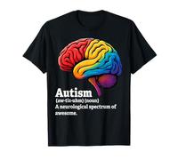 Autismo Cervello Spettro neurologico Impressionante Consapevolezza dell'autismo Maglietta