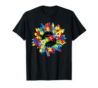 Autismo Consapevolezza Girasole Puzzle Pezzo Graphic Design Maglietta