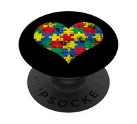 Autismo Consapevolezza Mese Amore Cuore Accettazione Consapevole PopSockets PopGrip Adesivo