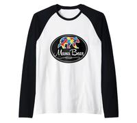 Autismo Consapevolezza Puzzle Mamma Orso Madre Mamma Mamma Bambino Maglia con Maniche Raglan