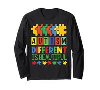 Autismo Diverso se Bello Supporto Autistico Mamma papà Bambini Maglia a Manica