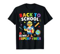 Autismo è Il Mio superpotere Torna a Scuola Anatra Studente Ragazzo Ragazza Maglietta
