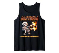 Autismo Illumina il Mondo Divertente Scheletro Autistico Design Canotta