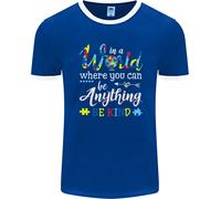 Autismo In Un Mondo Sii Gentile Autistico ASD Uomo Ringer T-Shirt FotL