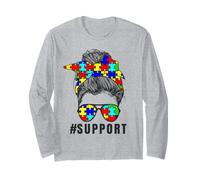 Autismo Mamma Supporto Mese Consapevolezza Accetta Avvocato Maglia a Manica