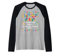 Autismo Mamma Uso La Mia Pazienza Per Il Mio Bambino Autismo Consapevolezza Maglia con Maniche Raglan