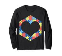 Autismo Mese Consapevolezza Amore Accettazione Inclusione Maglia a Manica